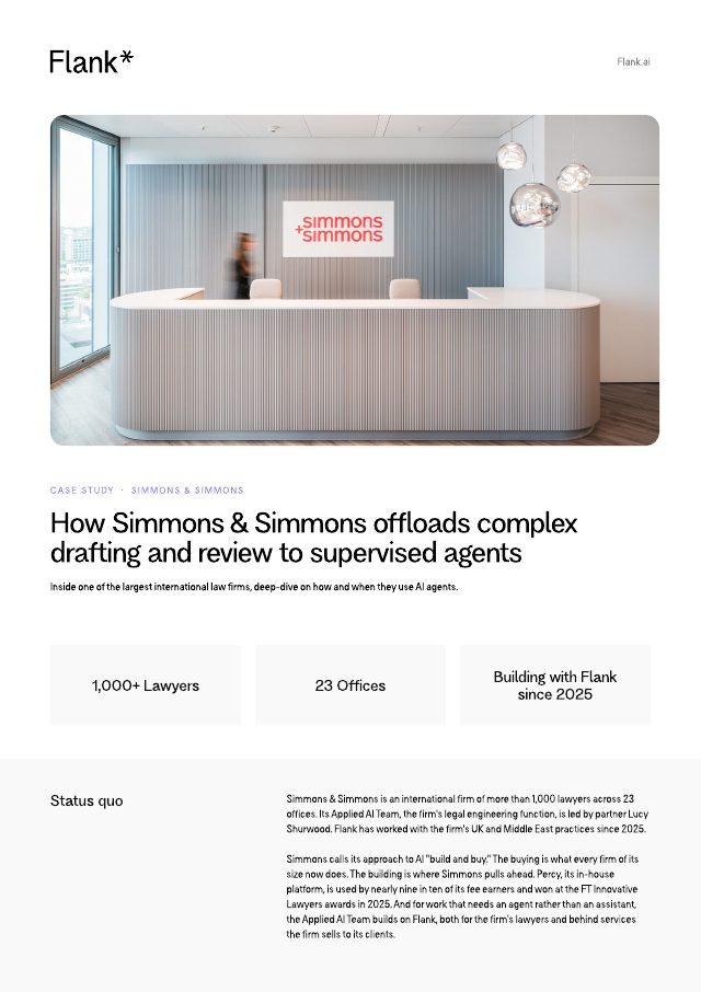 Cover of the Simmons & Simmons case study